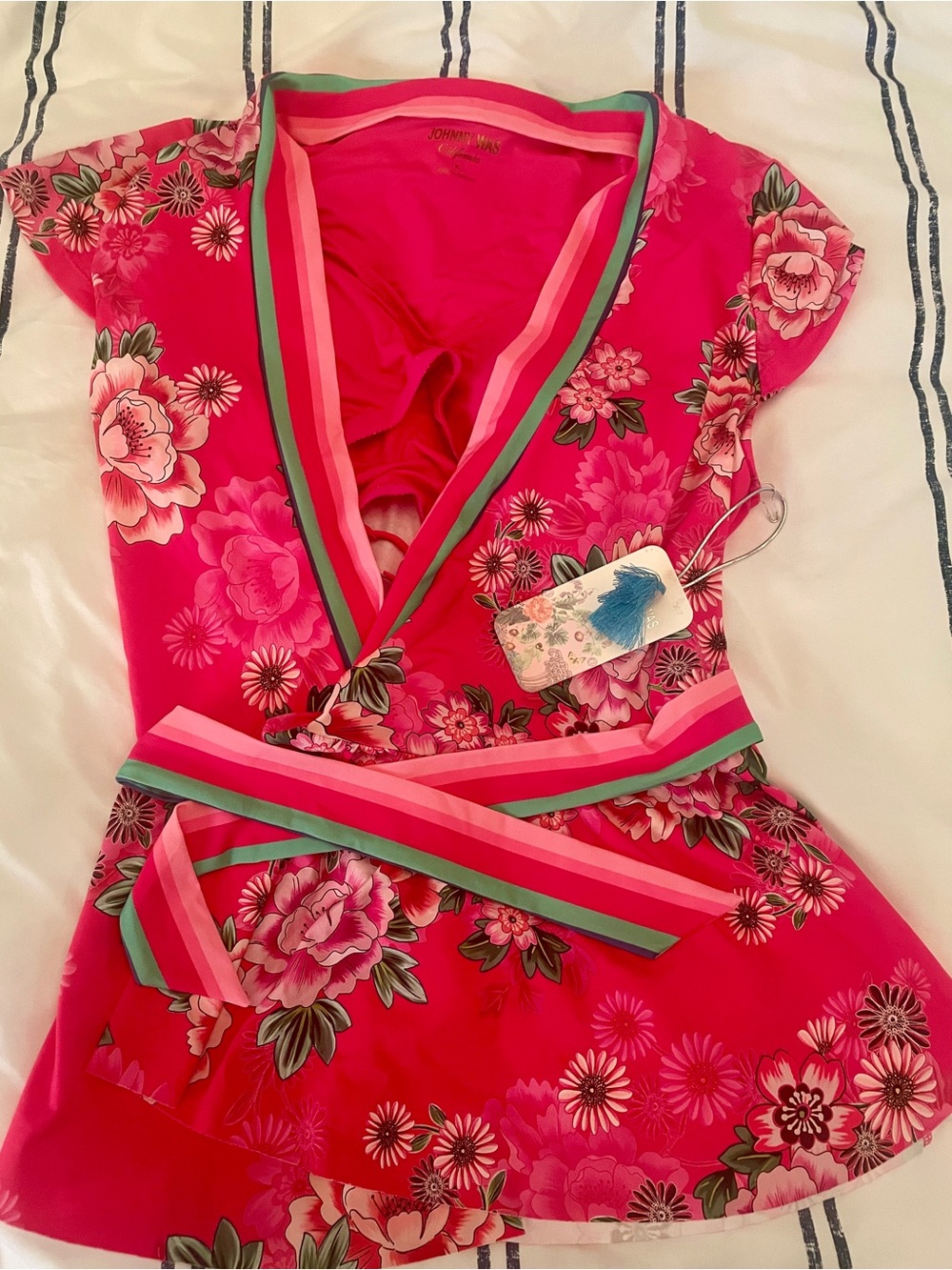 NWT Johnny Was Belrose Wrap Tankini Top. Medium. FUN! - Picture 2 of 7